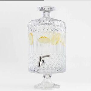 Crate & Barrel Hatch 1.6-Gallon Glass Drink Dispenser (NIB)